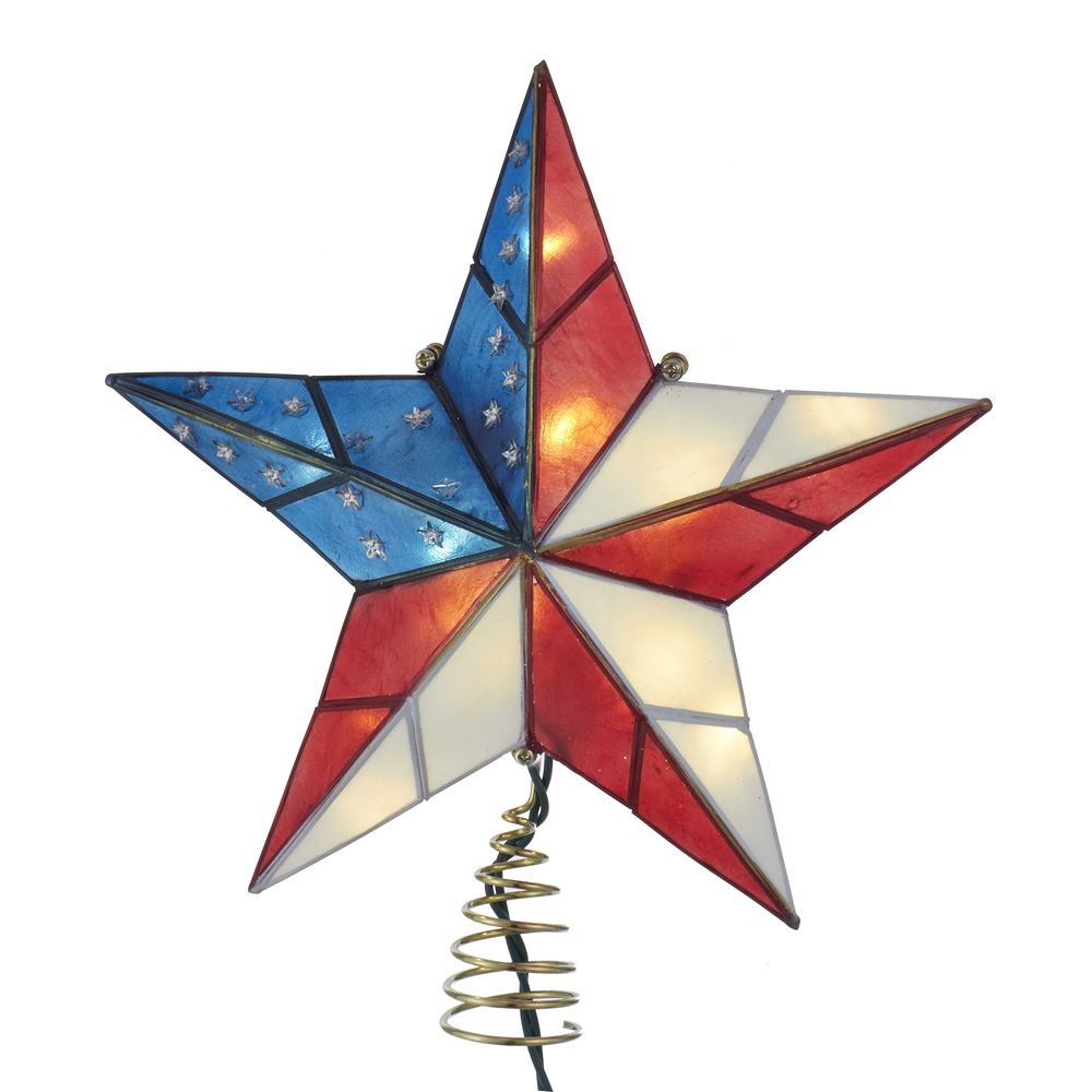 Capiz American Flag Inspired Star Treetop