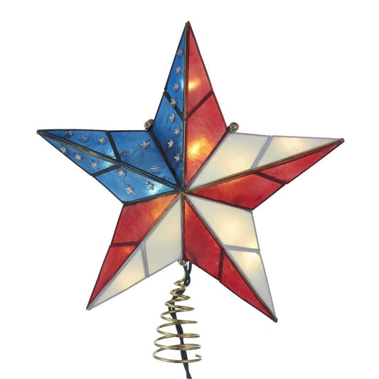 Capiz American Flag Inspired Star Treetop