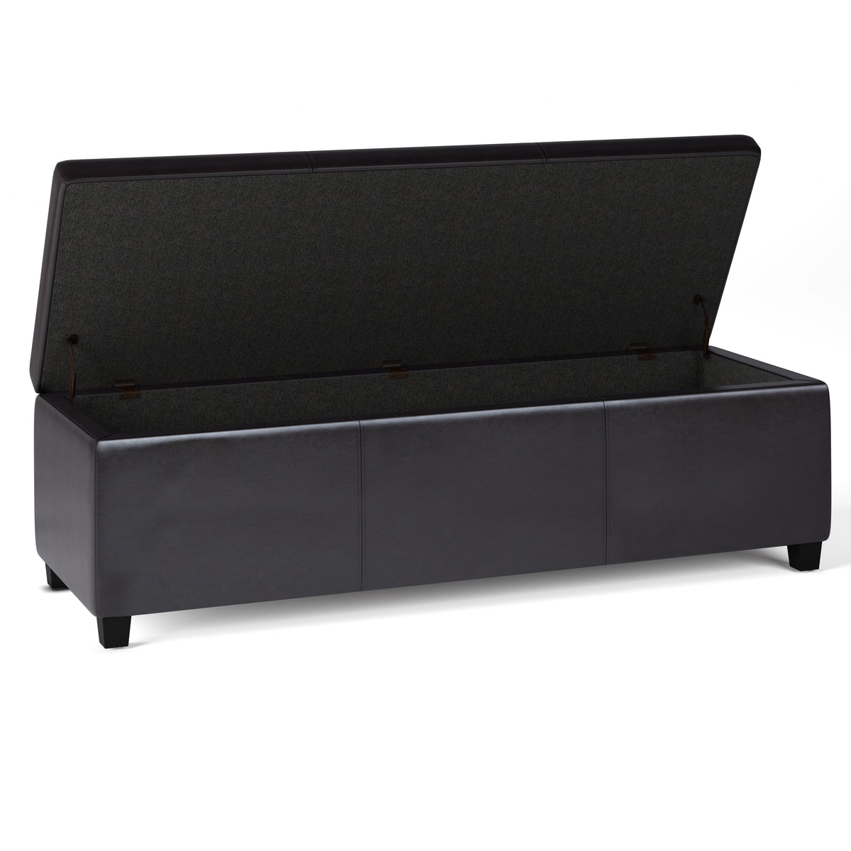 Avalon 54 Inch Wide Extra Large Storage Ottoman Bench in Tanners