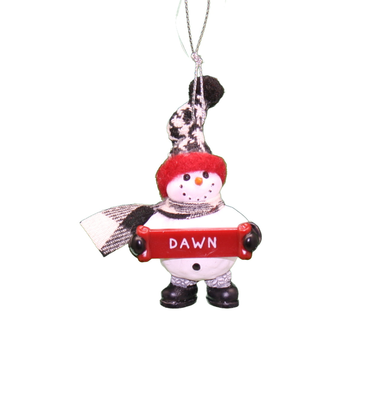 Cozy Snowman Ornament (Letters A - F) -