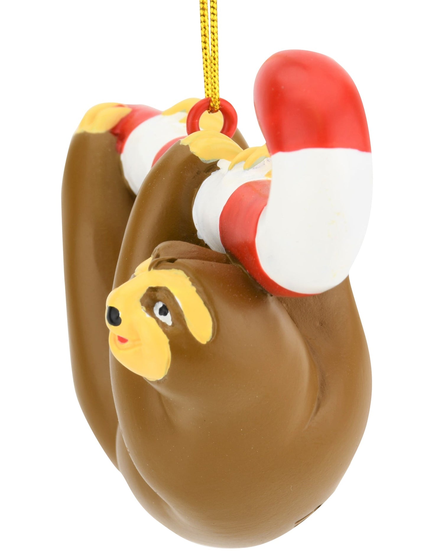 Candy Cane Sloth Animal Christmas Ornaments