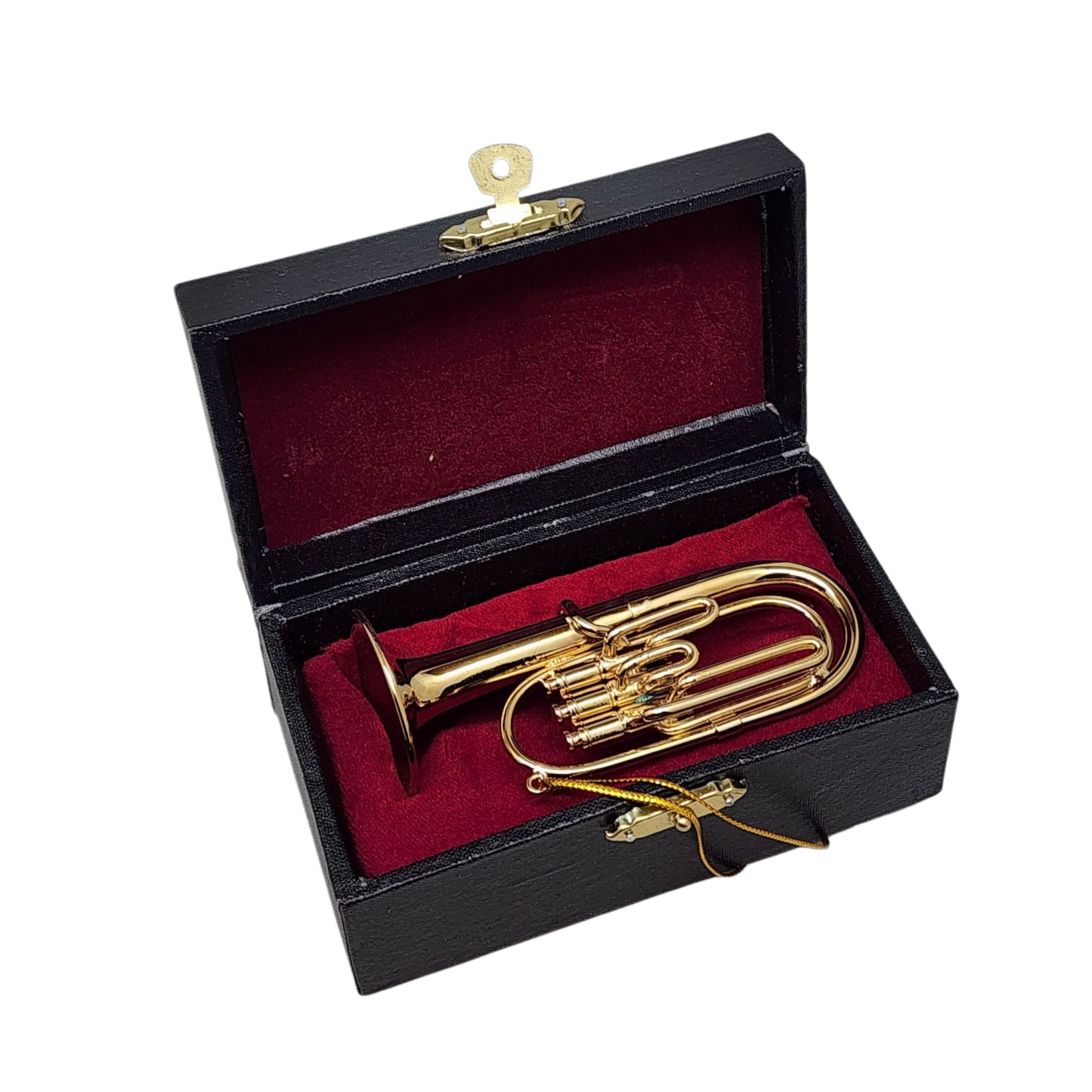 Brass Euphonium Ornament with Case