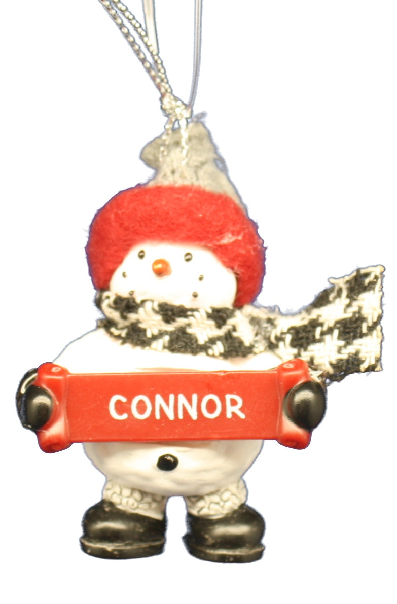 Cozy Snowman Ornament (Letters A - F) -