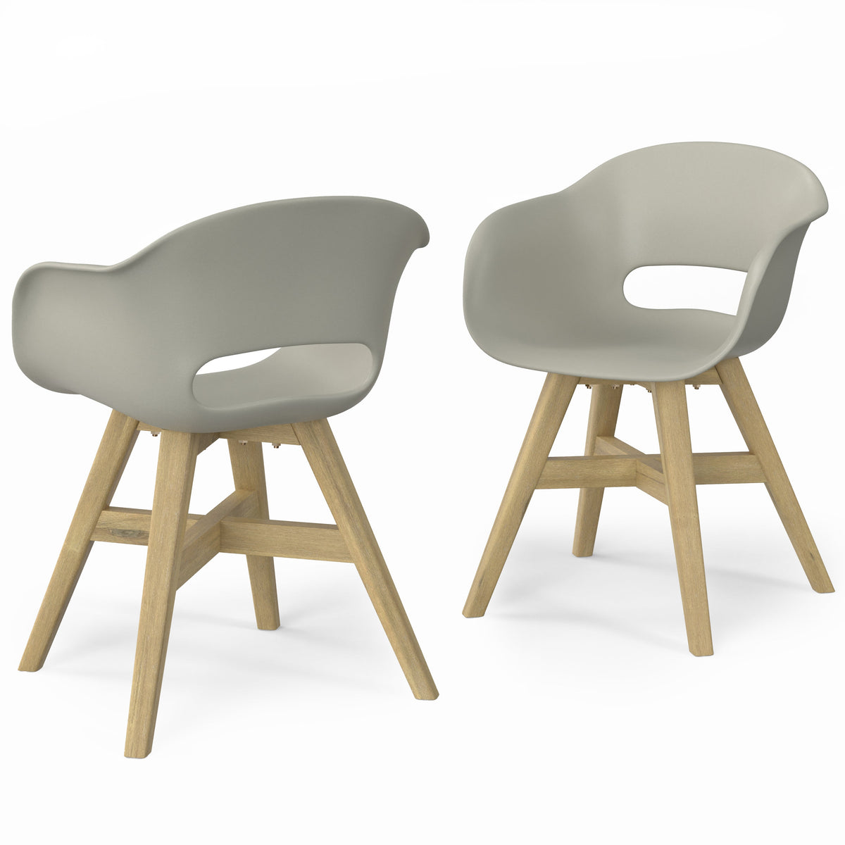 Kona Outdoor Dining Chair in Plastic (Set of 2)