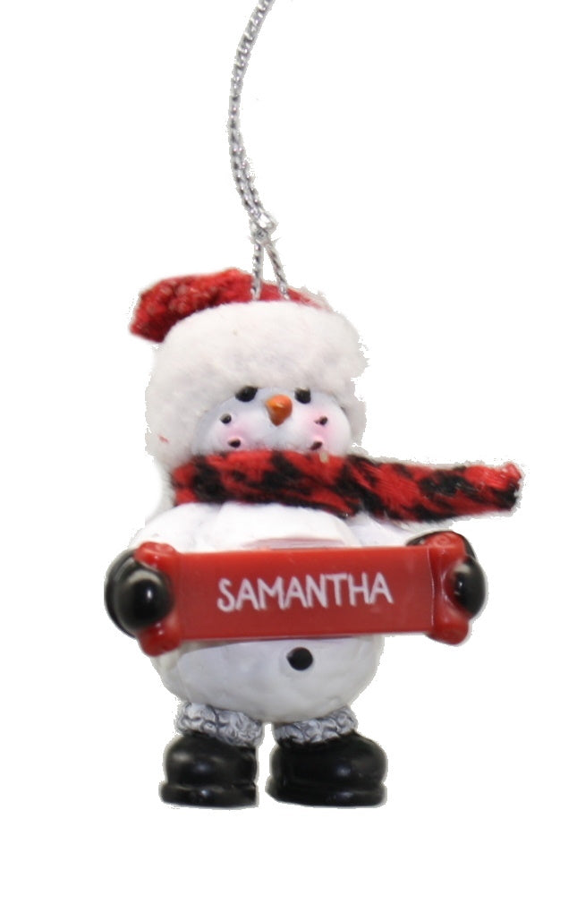 Cozy Snowman Ornament (Letters S - Z) -