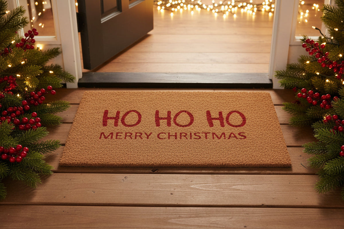HO HO HO Merry Christmas Doormat