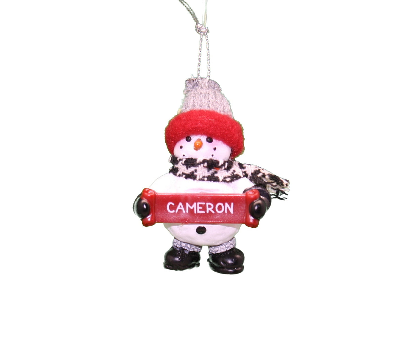 Cozy Snowman Ornament (Letters A - F) -
