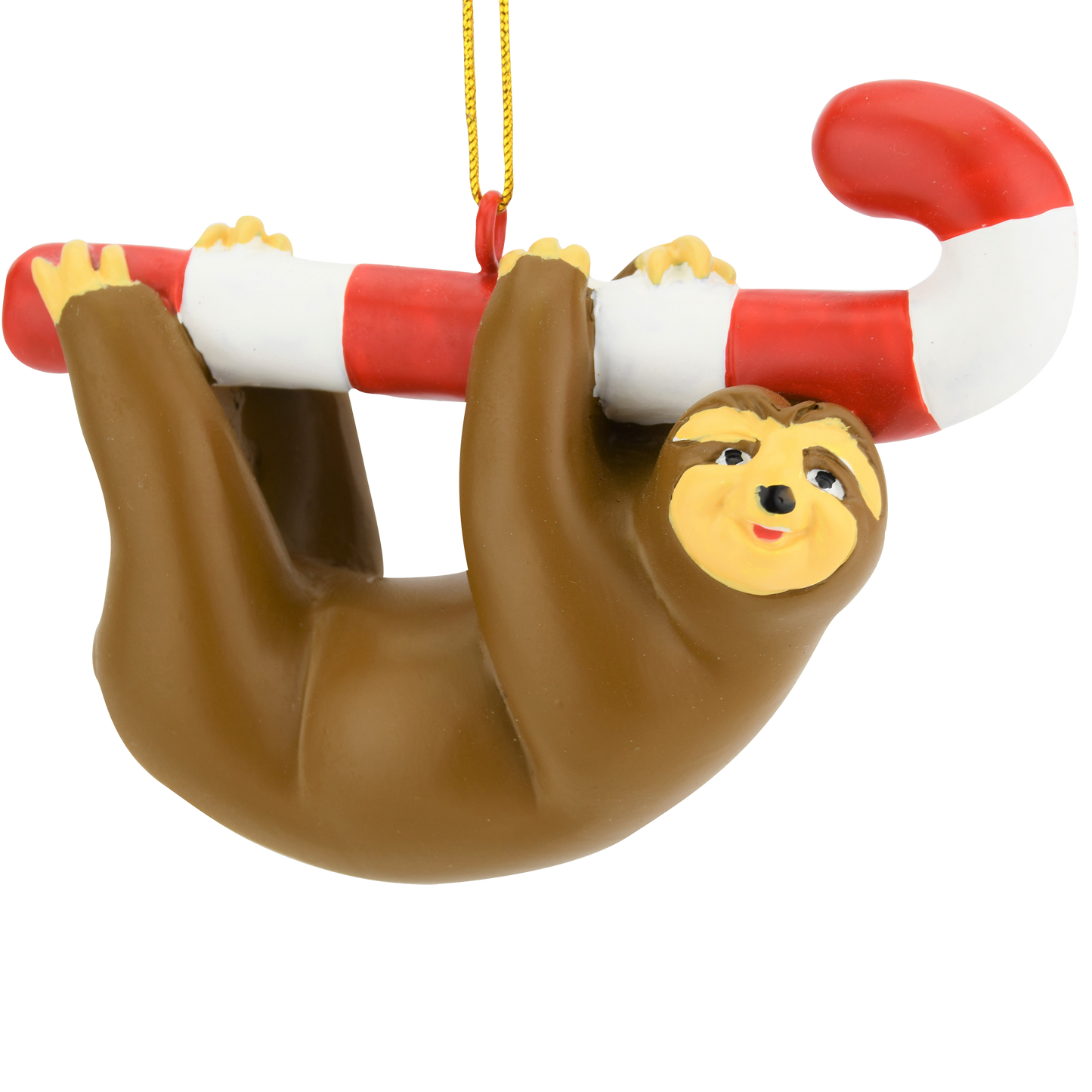 Candy Cane Sloth Animal Christmas Ornaments