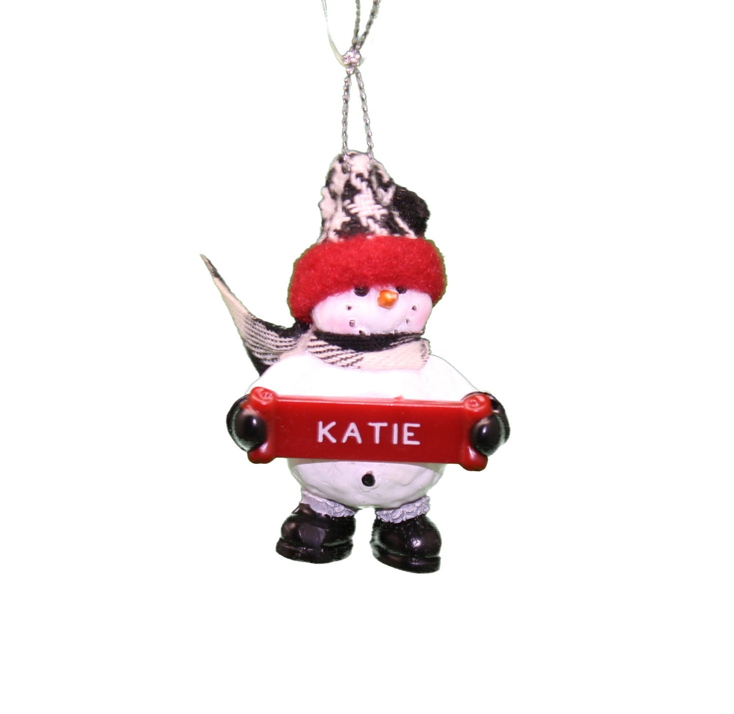 Cozy Snowman Ornament (Letters G - R) -