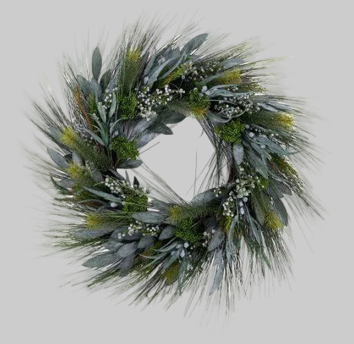 30" Bay Leaf, Pine and Berry Wreath