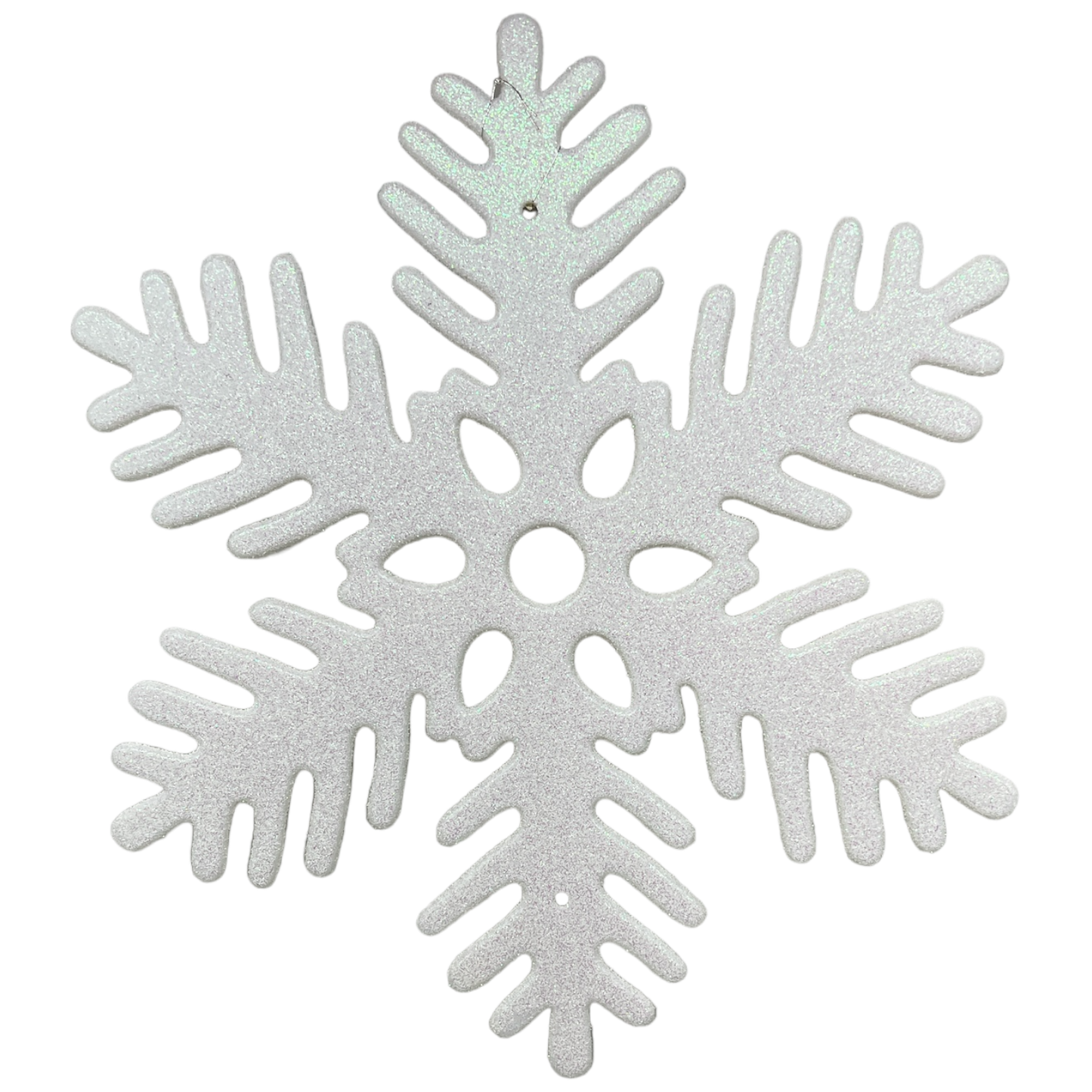 11" Glittered White Snowflake