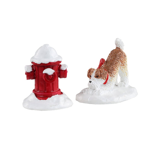 Snowy Fire Hydrant - 2 Piece Set