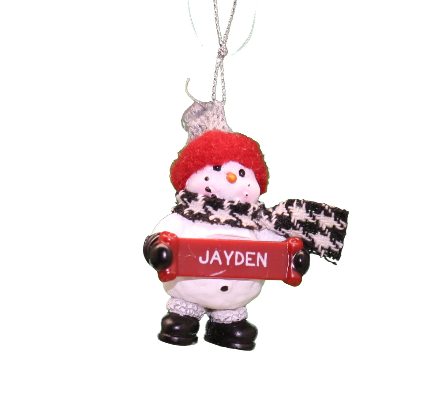 Cozy Snowman Ornament (Letters G - R) -
