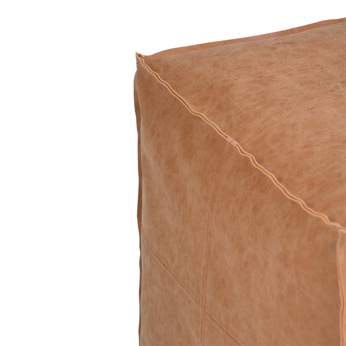 Brody Distressed Square Pouf