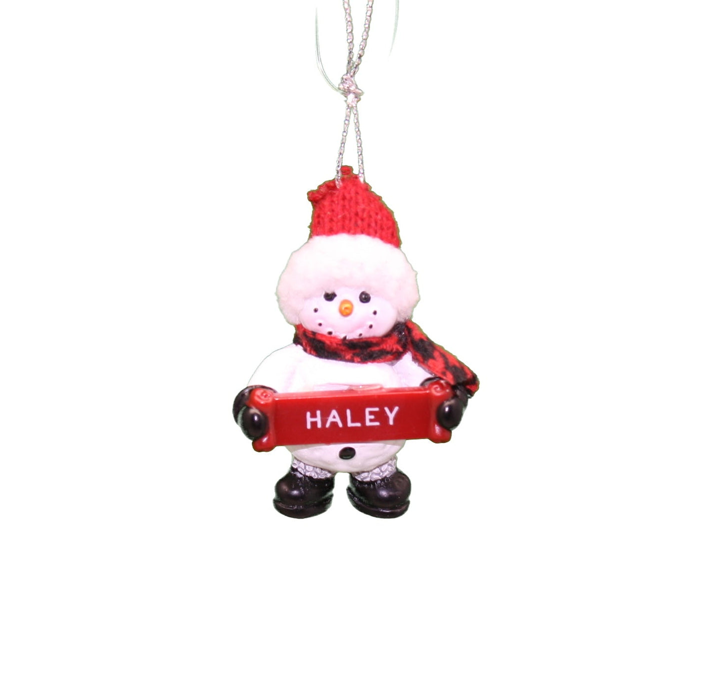 Cozy Snowman Ornament (Letters G - R) -