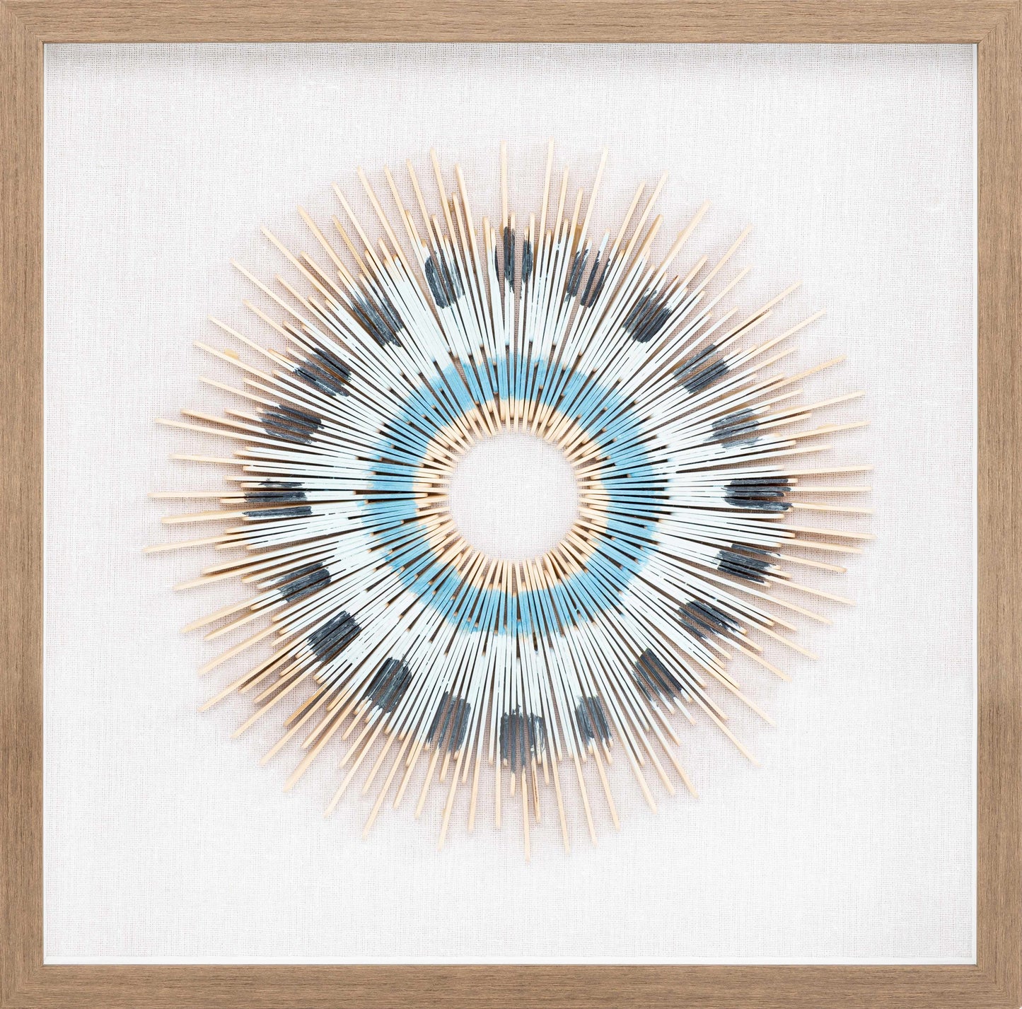 Yenice Natural Wood Geometric Wall Art Set Of Two