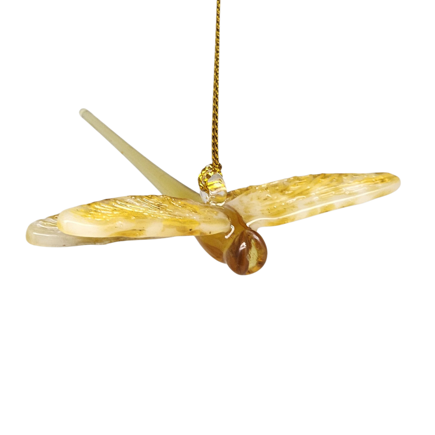 Egyptian Glass Dragonfly Ornament - Yellow