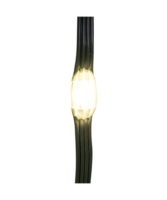 100-Light LED Connectable Green Wire Light Set - Warm White