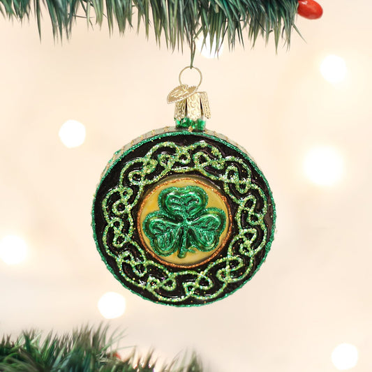 Celtic Brooch Glass Ornament