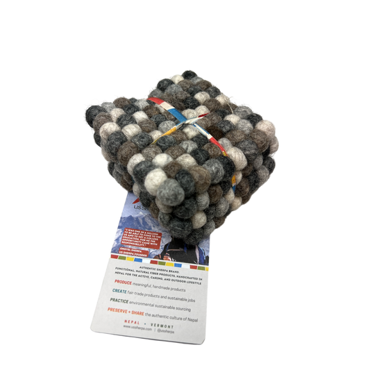 Square Felt Wool Ball Coaster