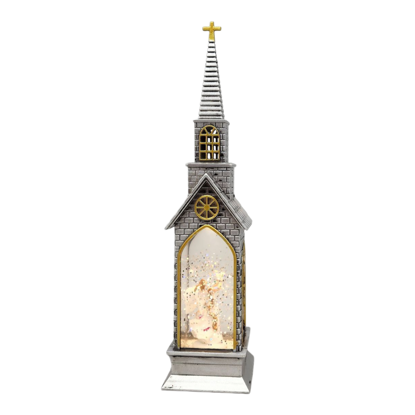 Lighted Church Waterglobe -  Angel