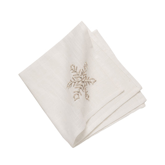 Champagne Snowflake Napkin
