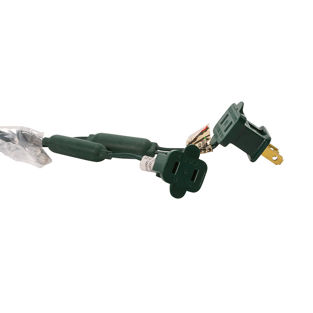 50-Light 5mm Red LED Green Wire Light Set