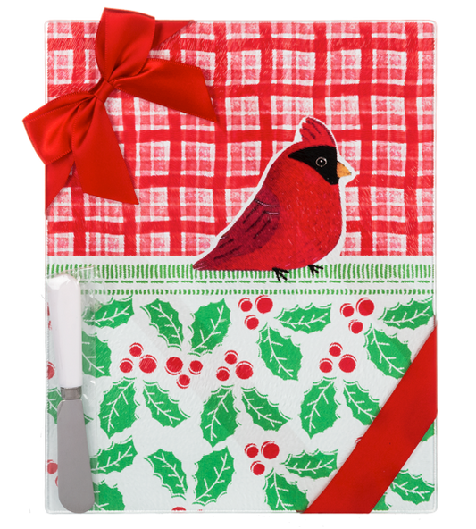 Cardinal Glass Cutting Board with Spreader