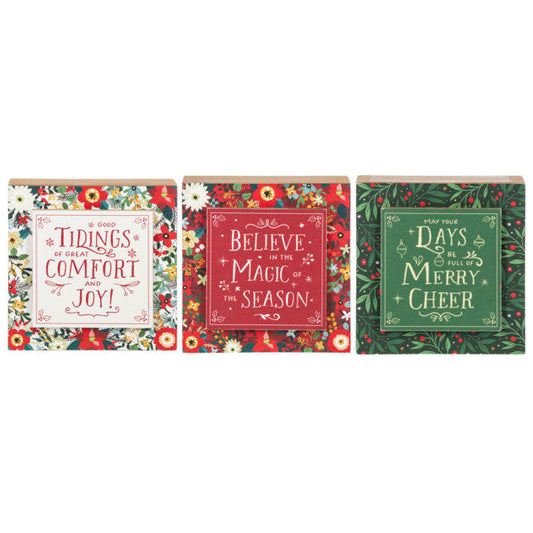 Botanical Art Block Decor -