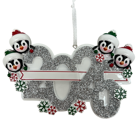 2025 Penguin Family of 4 Ornament