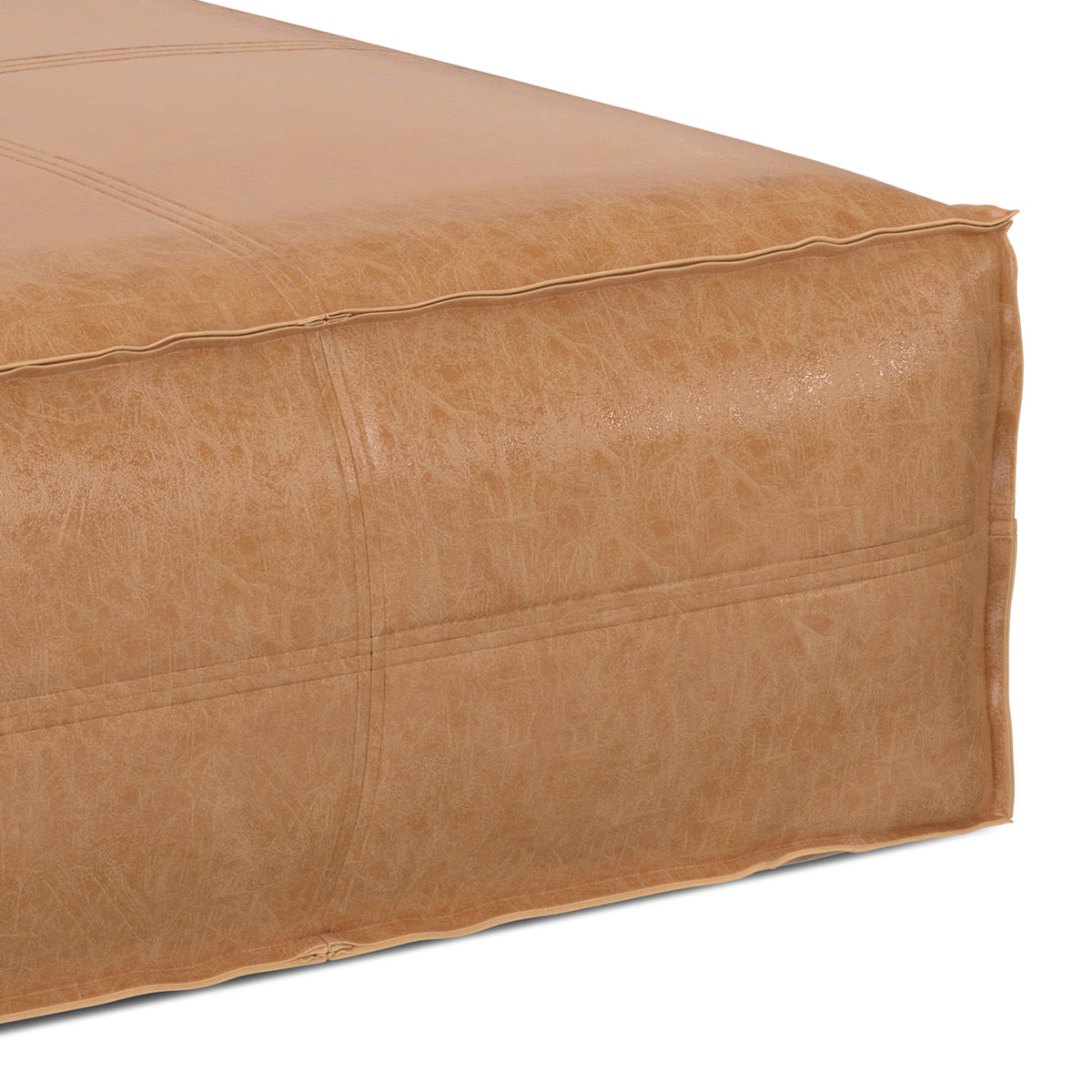 Brody Extra Large Coffee Table Pouf - Distressed