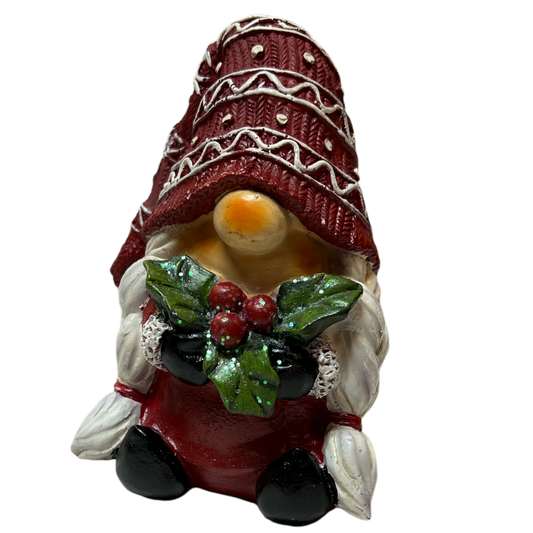 Mistletoe Holiday Gnome Figurine
