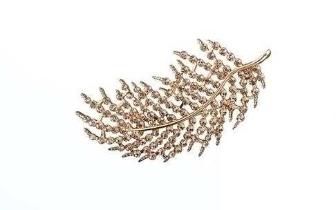 3 Inch Feather Pin - Zinc - Gold