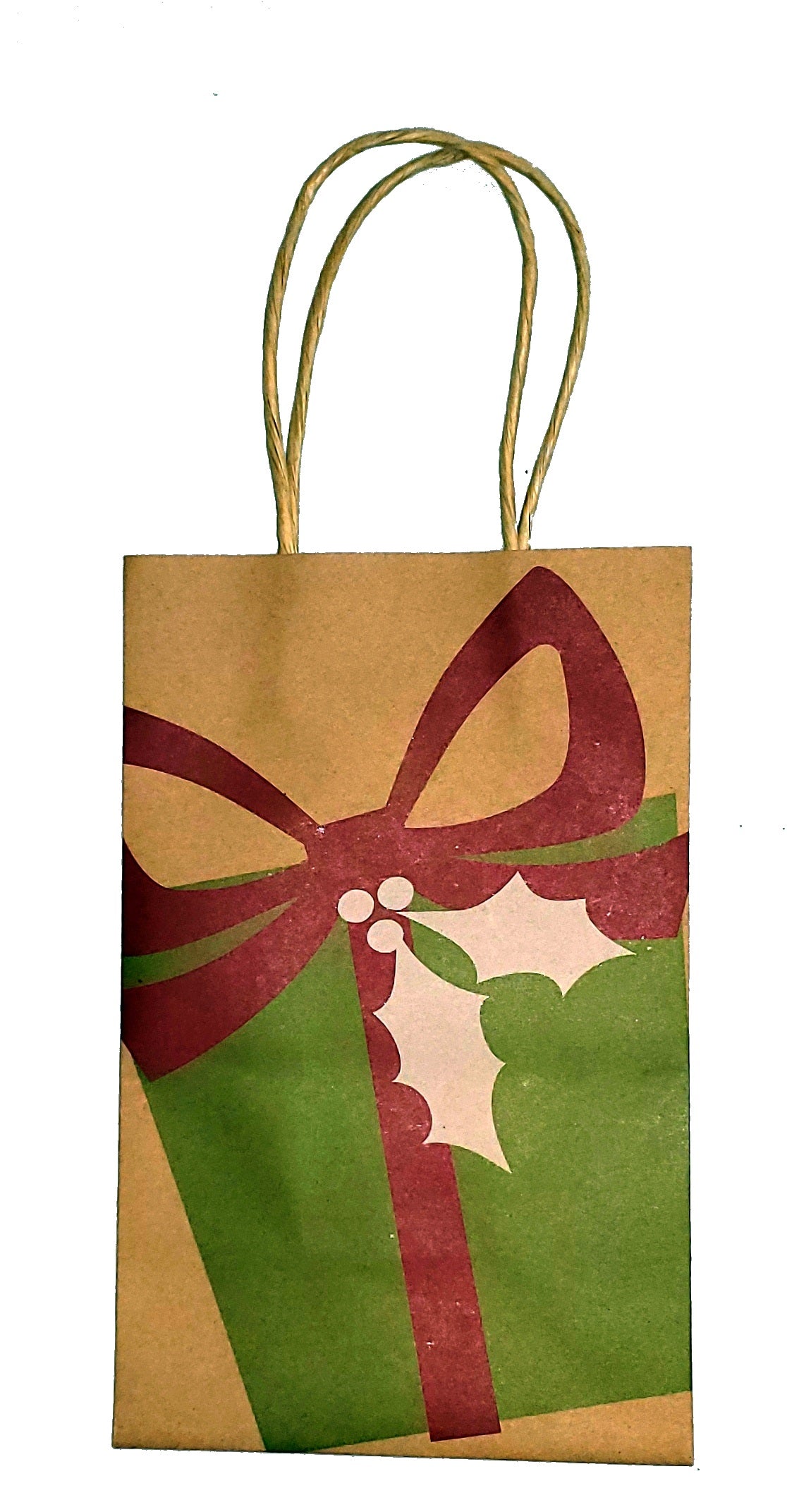 Jr Cub Kraft Gift Bag - Candy Canes