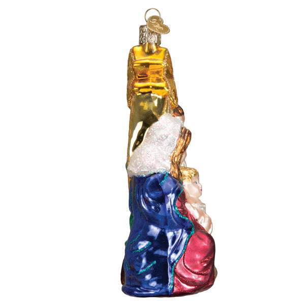 Holy Family With Star Glass Ornament