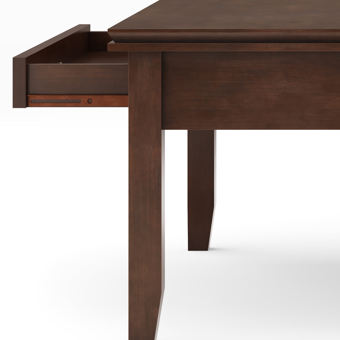 Artisan 36 Inch Wide Solid Wood Square Coffee Table in Russet