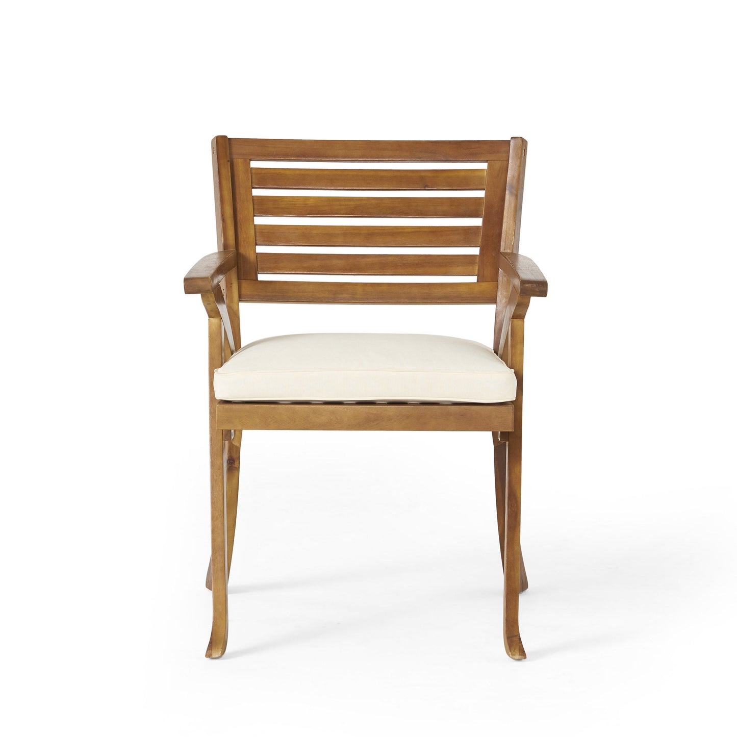 Outdoor Hermosa KD Wood Dining Chair With Cushions (Set of 2)